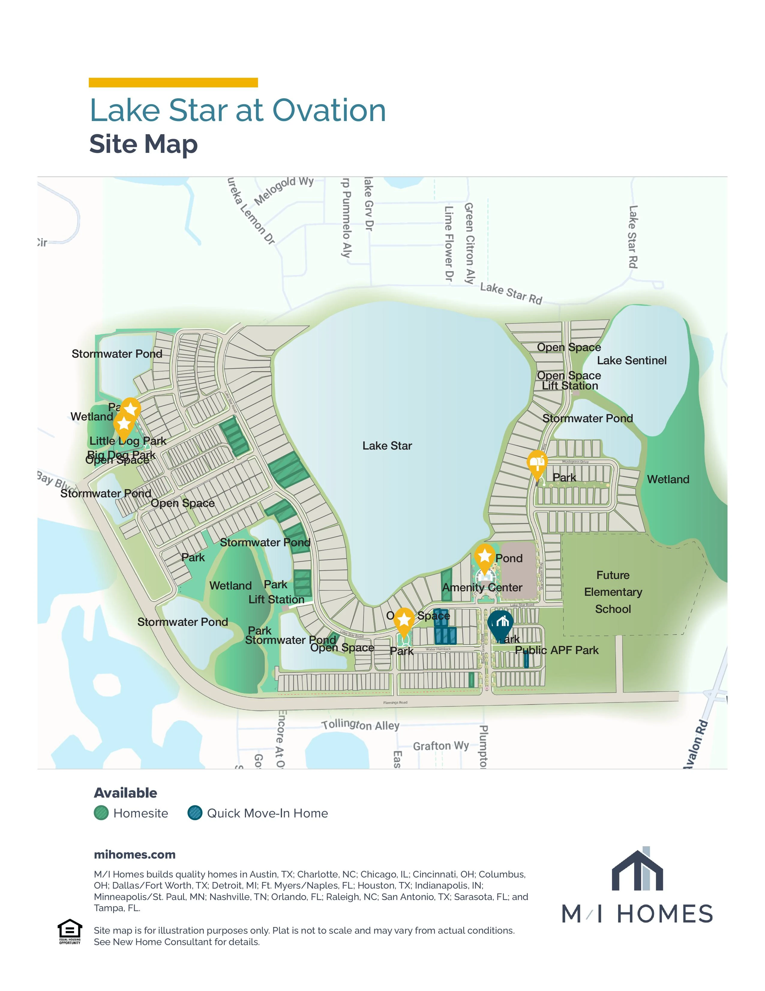 Lake Star at Ovation Site Plan